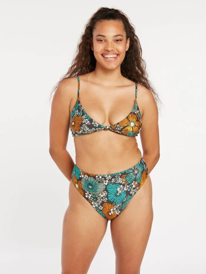 Womens EcoTrue Swim Volcom Nothing Bud Love Retro Bikini Bottom 8211 Jade