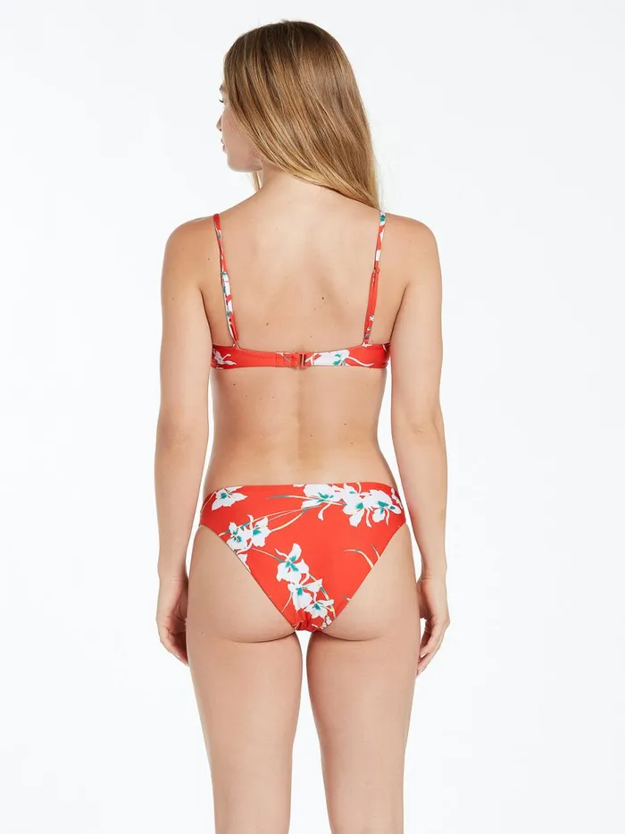 Womens EcoTrue Swim Volcom Orchid You Not V Neck Bikini Top 8211 Pistol Punch