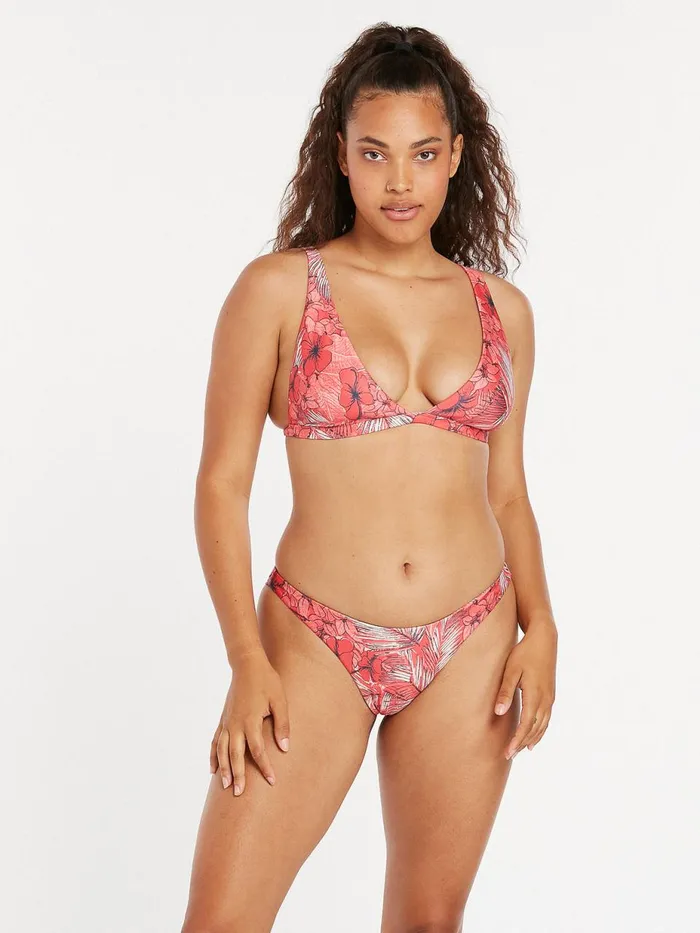 Womens EcoTrue Swim Volcom Sea U Soon Skimpini Bikini Bottom 8211 Pistol Punch