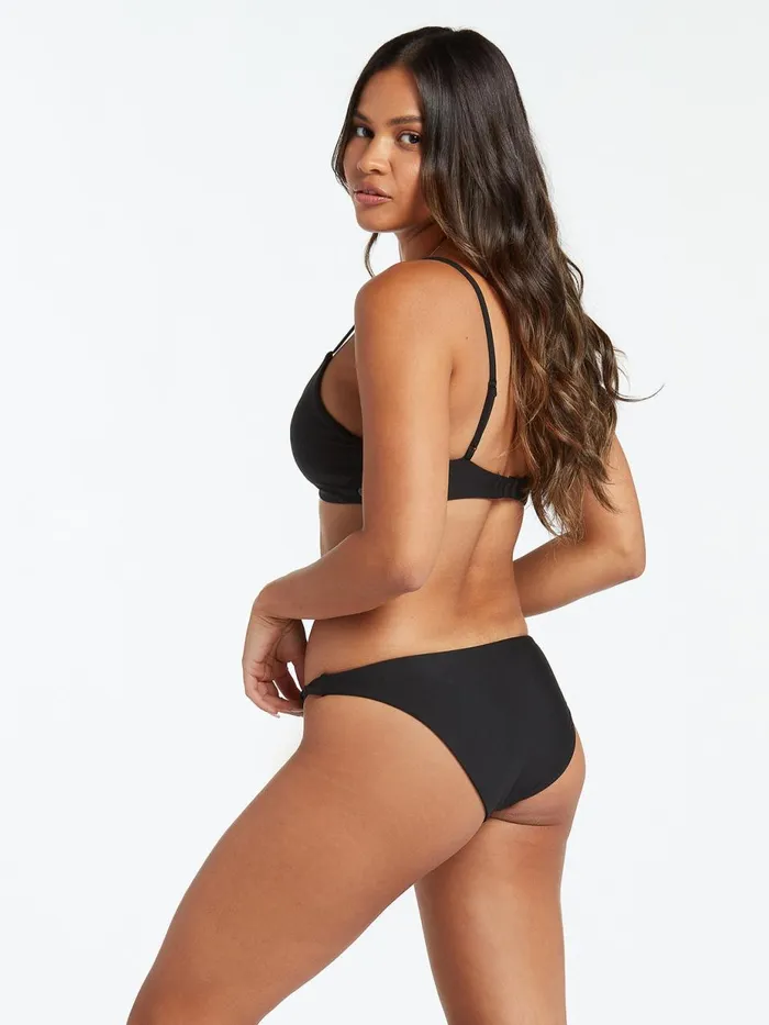 Womens EcoTrue Swim Volcom Simply Seamless Hipster Bikini Bottom 8211 Black