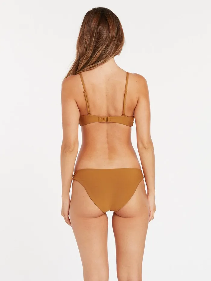 Womens EcoTrue Swim Volcom Simply Seamless Hipster Bikini Bottom 8211 Bronze