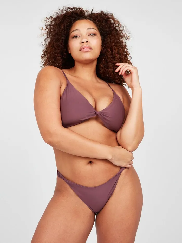Womens EcoTrue Swim Volcom Simply Seamless Hipster Bikini Bottom 8211 Eggplant