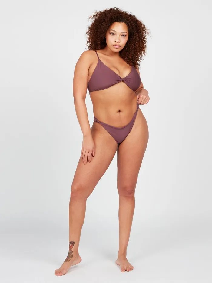 Womens EcoTrue Swim Volcom Simply Seamless Hipster Bikini Bottom 8211 Eggplant