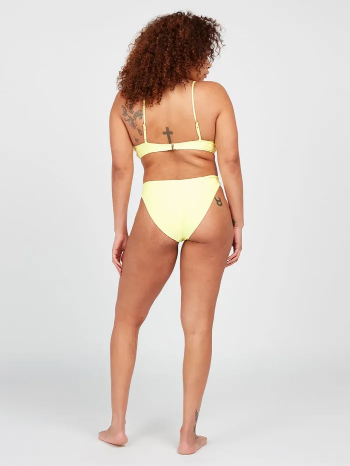 Womens EcoTrue Swim Volcom Simply Seamless Hipster Bikini Bottom 8211 Lime Ice