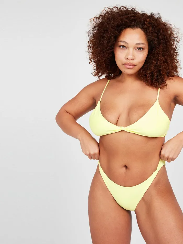 Womens EcoTrue Swim Volcom Simply Seamless Hipster Bikini Bottom 8211 Lime Ice