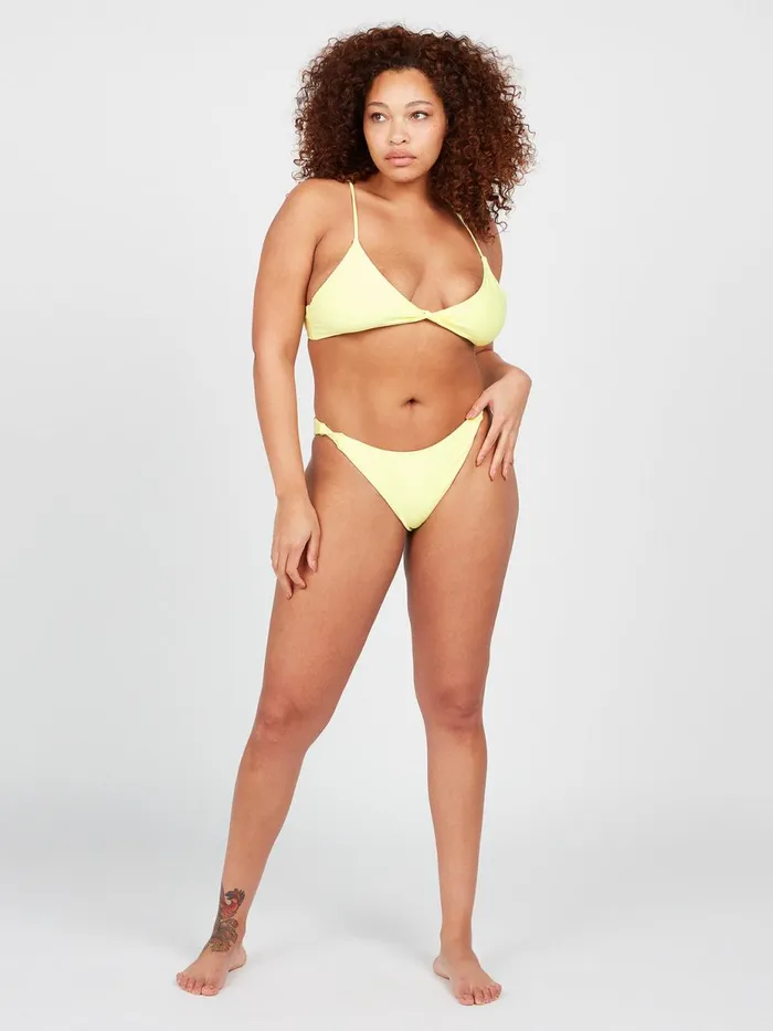 Womens EcoTrue Swim Volcom Simply Seamless Hipster Bikini Bottom 8211 Lime Ice