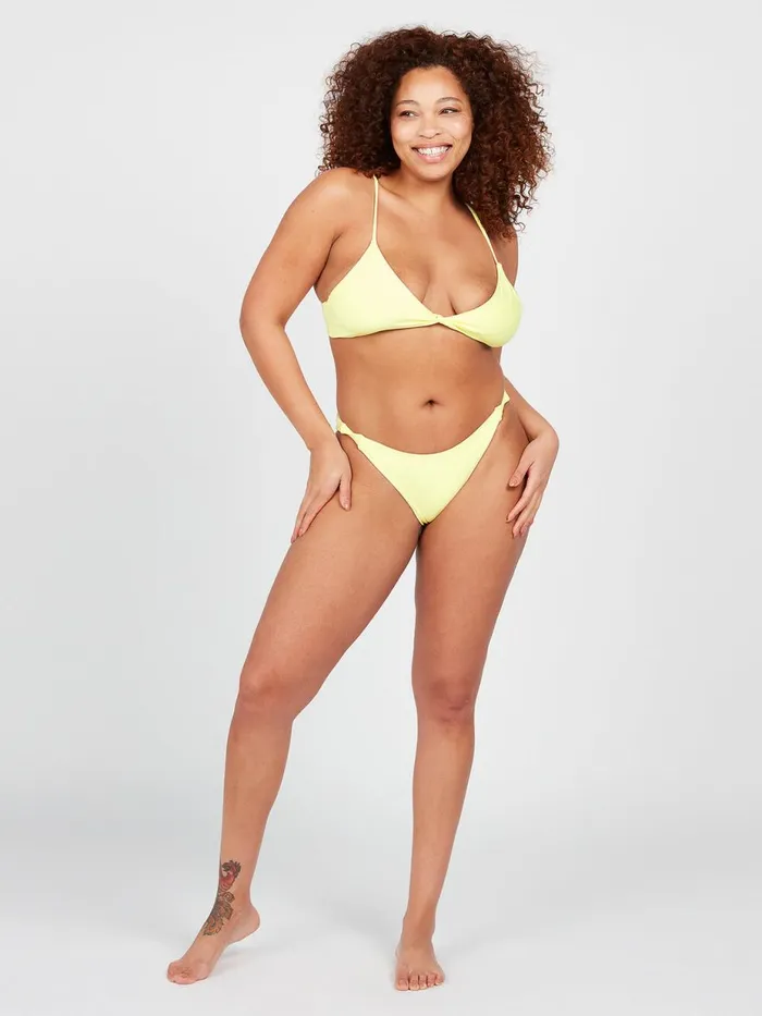 Womens EcoTrue Swim Volcom Simply Seamless Hipster Bikini Bottom 8211 Lime Ice