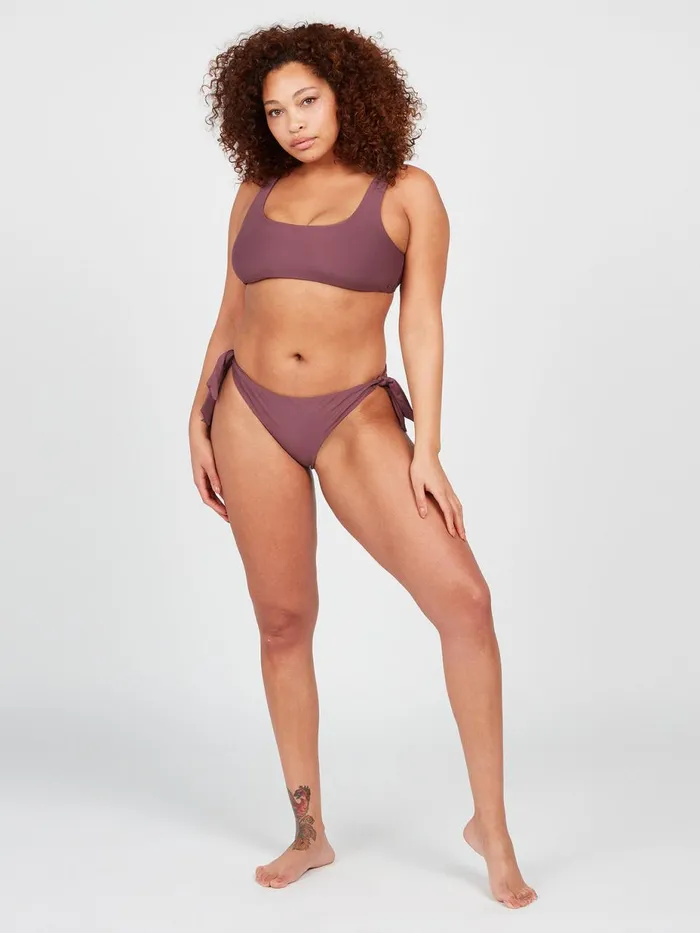 Womens EcoTrue Swim Volcom Simply Seamless Hipster Plus Size Bikini Bottom 8211 Eggplant