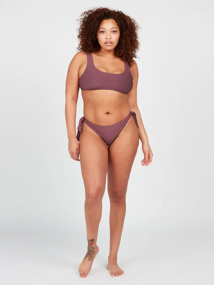 Womens EcoTrue Swim Volcom Simply Seamless Hipster Plus Size Bikini Bottom 8211 Eggplant