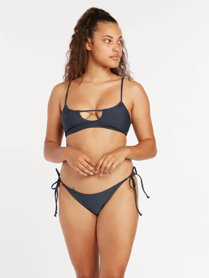Womens EcoTrue Swim Volcom Simply Seamless Scoop Bikini Top 8211 Midnight Blue