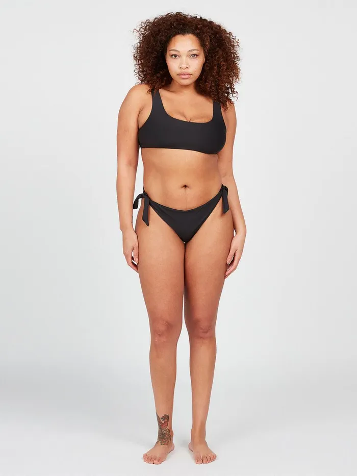 Womens EcoTrue Swim Volcom Simply Seamless Scoop Plus Size Bikini Top 8211 Black