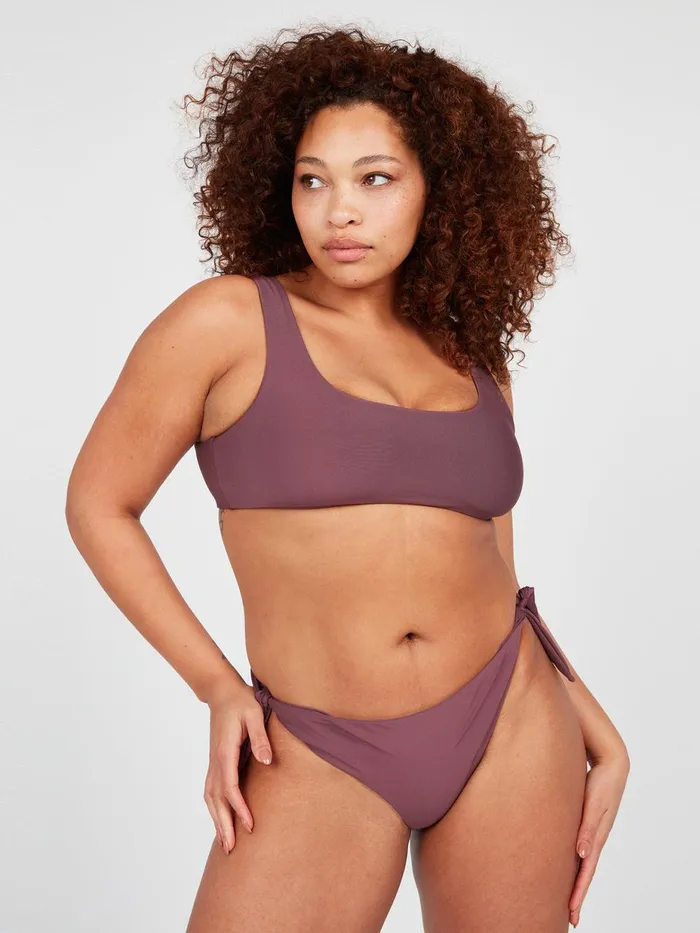 Womens EcoTrue Swim Volcom Simply Seamless Scoop Plus Size Bikini Top 8211 Eggplant Womens EcoTrue Swim Volcom Simply Seamless Scoop Plus Size Bikini Top 8211 Eggplant