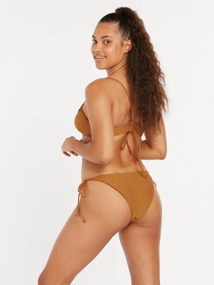 Womens EcoTrue Swim Volcom Simply Seamless Skimpy Bikini Bottom 8211 Bronze