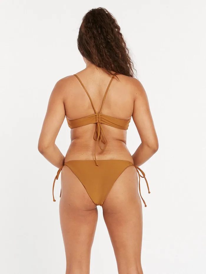 Womens EcoTrue Swim Volcom Simply Seamless Skimpy Bikini Bottom 8211 Bronze