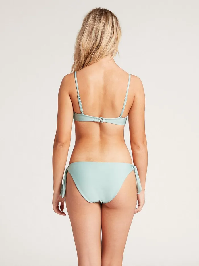 Womens EcoTrue Swim Volcom Simply Seamless Tie Side Bikini Bottom 8211 Blue Fog