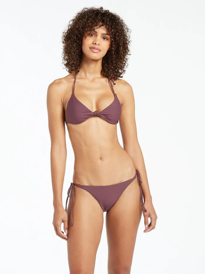 Womens EcoTrue Swim Volcom Simply Seamless Triangle Bikini Top 8211 Eggplant