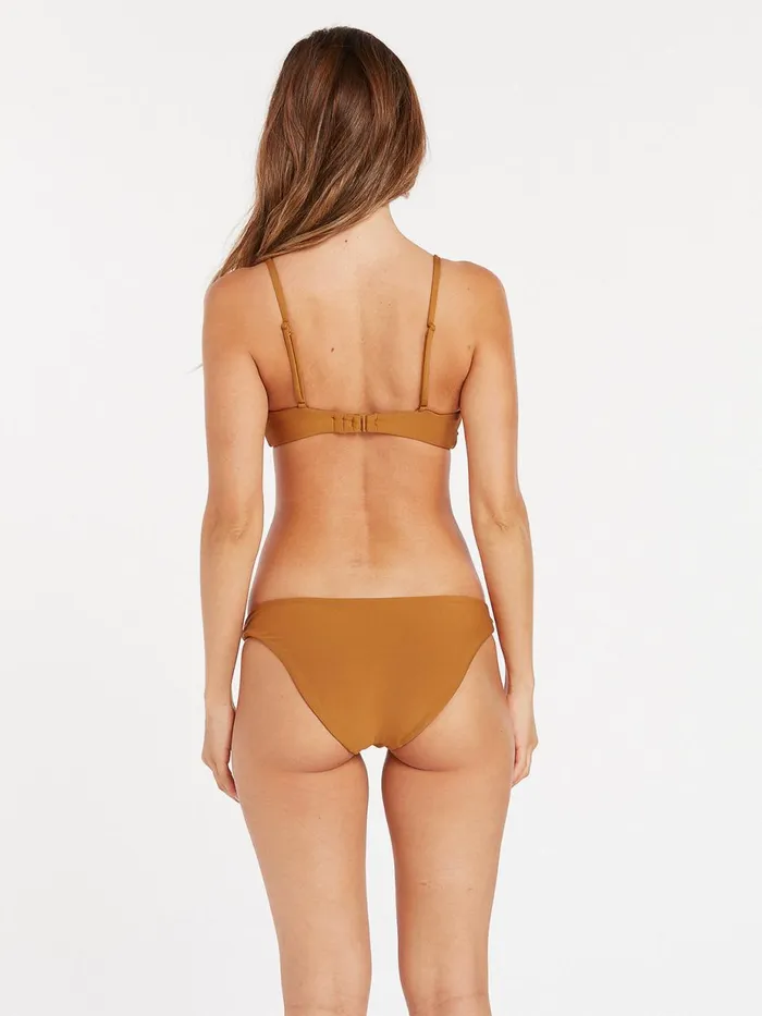 Womens EcoTrue Swim Volcom Simply Seamless V Neck Bikini Top 8211 Bronze
