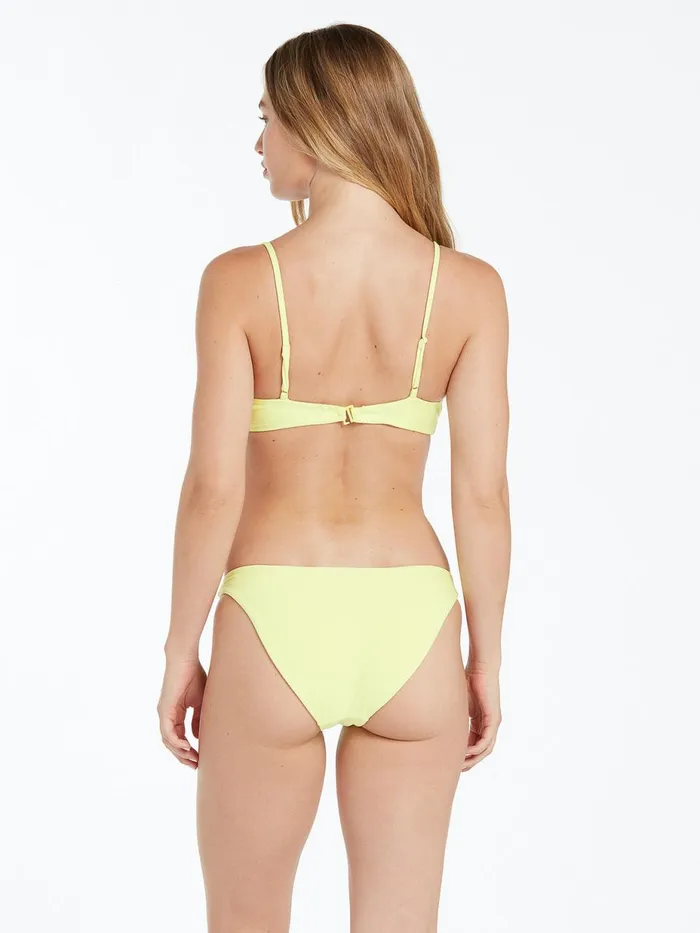 Womens EcoTrue Swim Volcom Simply Seamless V Neck Bikini Top 8211 Lime Ice