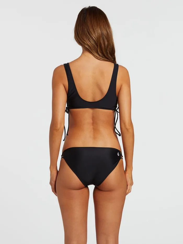 Womens EcoTrue Swim Volcom Simply Solid Full Bikini Bottom 8211 Black