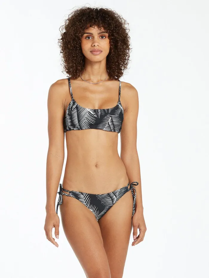 Womens EcoTrue Swim Volcom Stay Or Leaf Scoop Bikini Top 8211 Black