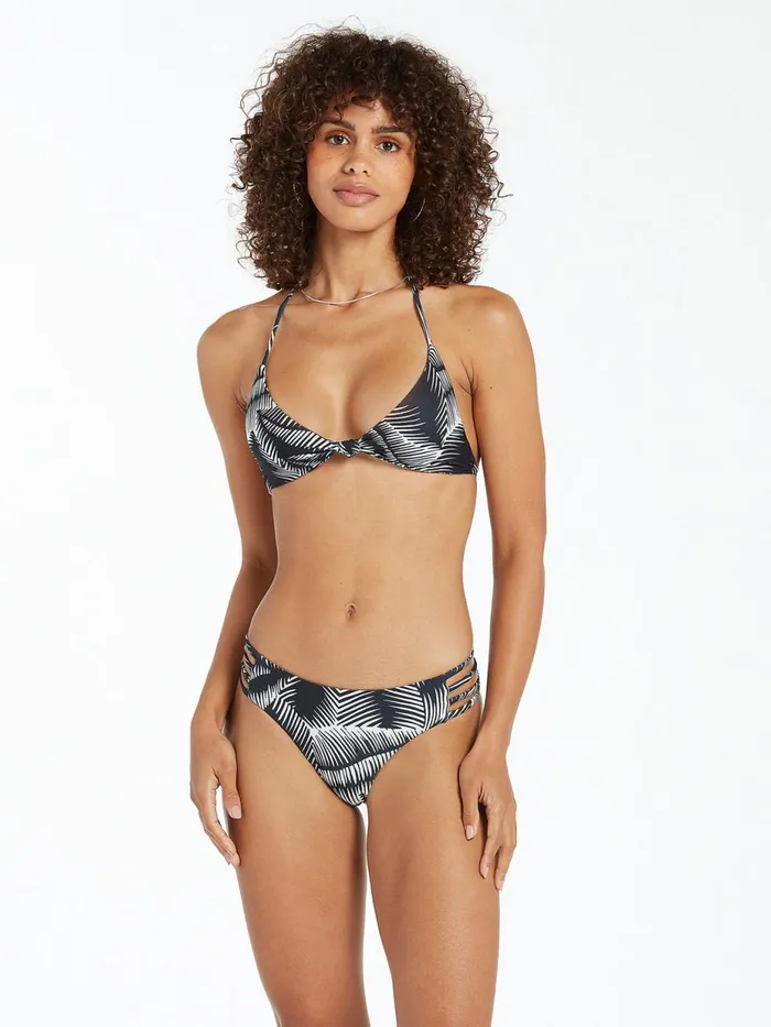 Womens EcoTrue Swim Volcom Stay Or Leaf Triangle Bikini Top 8211 Black