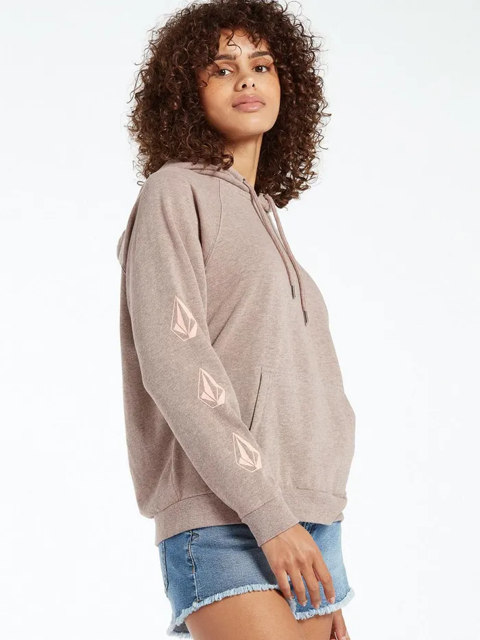 Womens Hoodies and Sweatshirts Volcom Iconic Stone Hoodie 8211 Coral