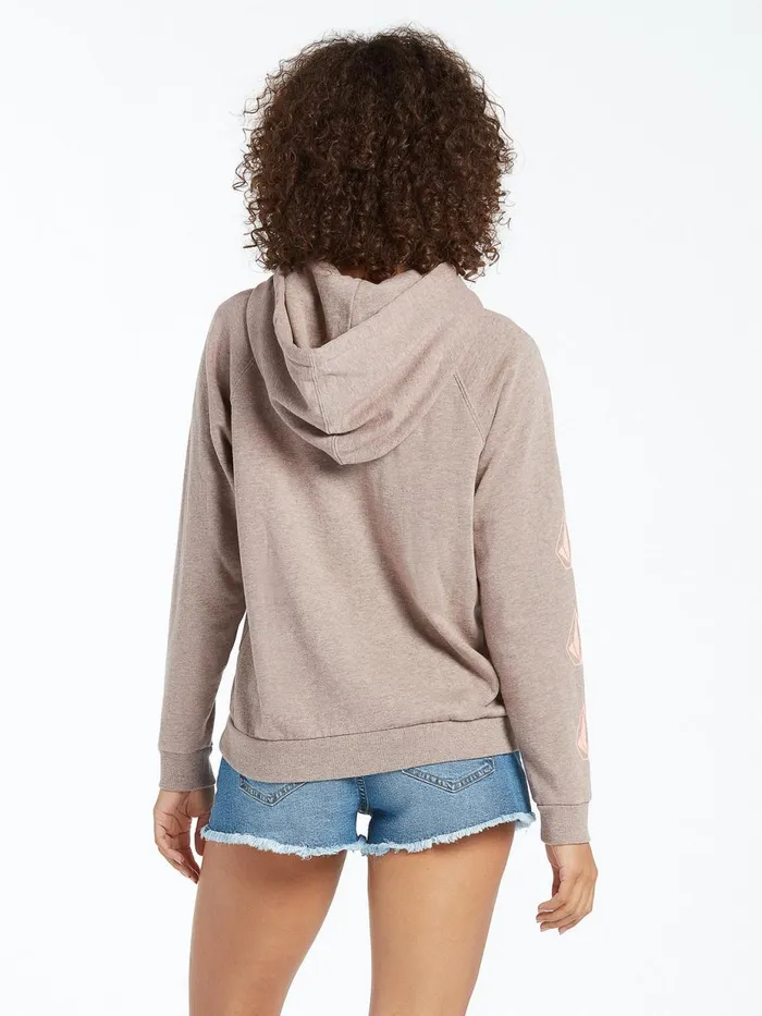 Womens Hoodies and Sweatshirts Volcom Iconic Stone Hoodie 8211 Coral