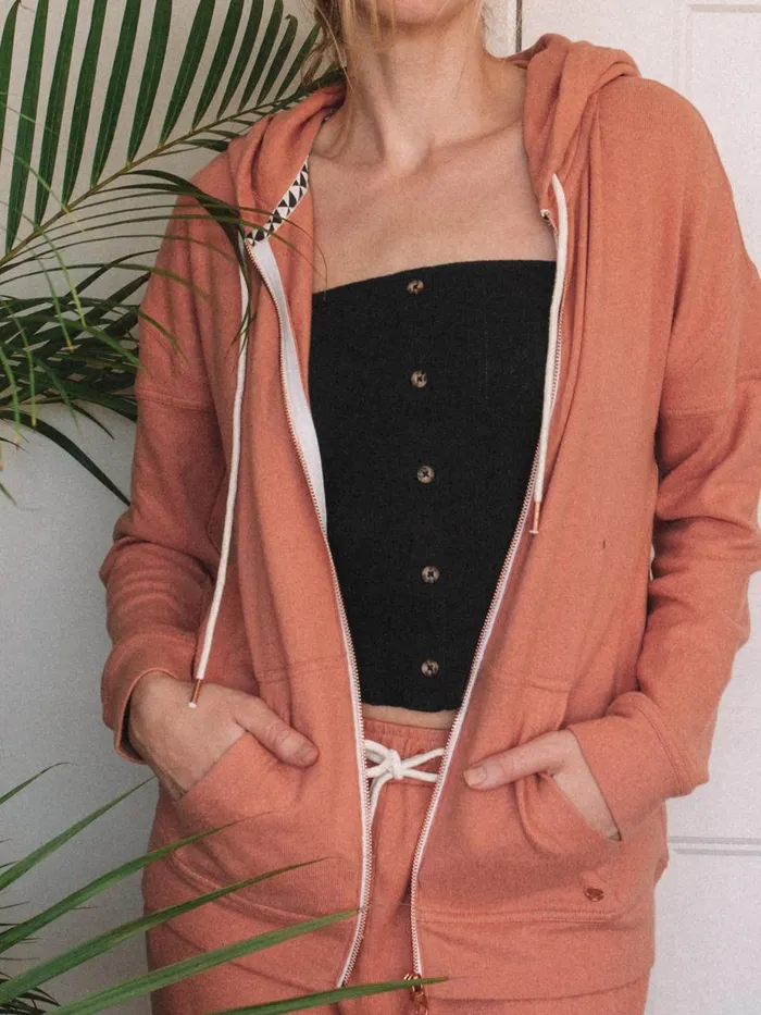 Womens Hoodies and Sweatshirts Volcom Lived In Lounge Zip Fleece 8211 Light Mauve Womens Hoodies and Sweatshirts Volcom Lived In Lounge Zip Fleece 8211 Light Mauve