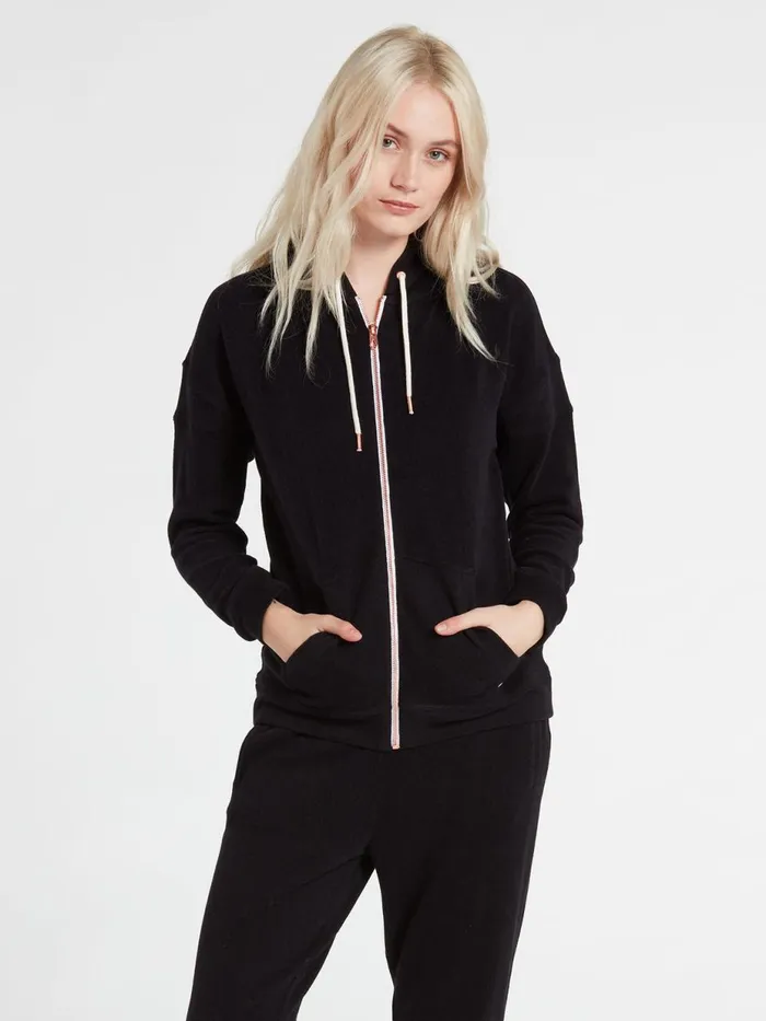 Womens Hoodies and Sweatshirts Volcom Lived In Lounge Zip Sweatshirt 8211 Black Womens Hoodies and Sweatshirts Volcom Lived In Lounge Zip Sweatshirt 8211 Black