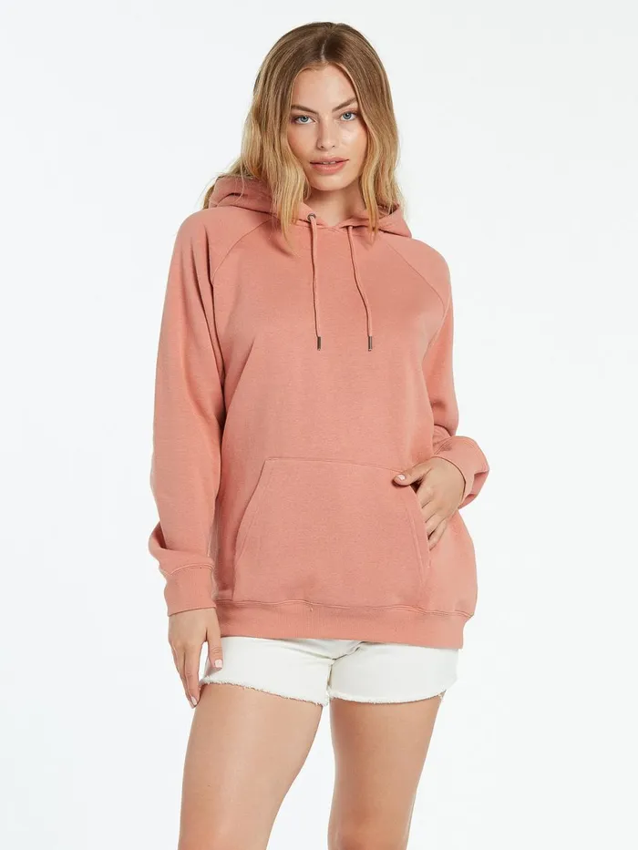 Womens Hoodies and Sweatshirts Volcom Truly Stoked Boyfriend Pullover 8211 Light Mauve