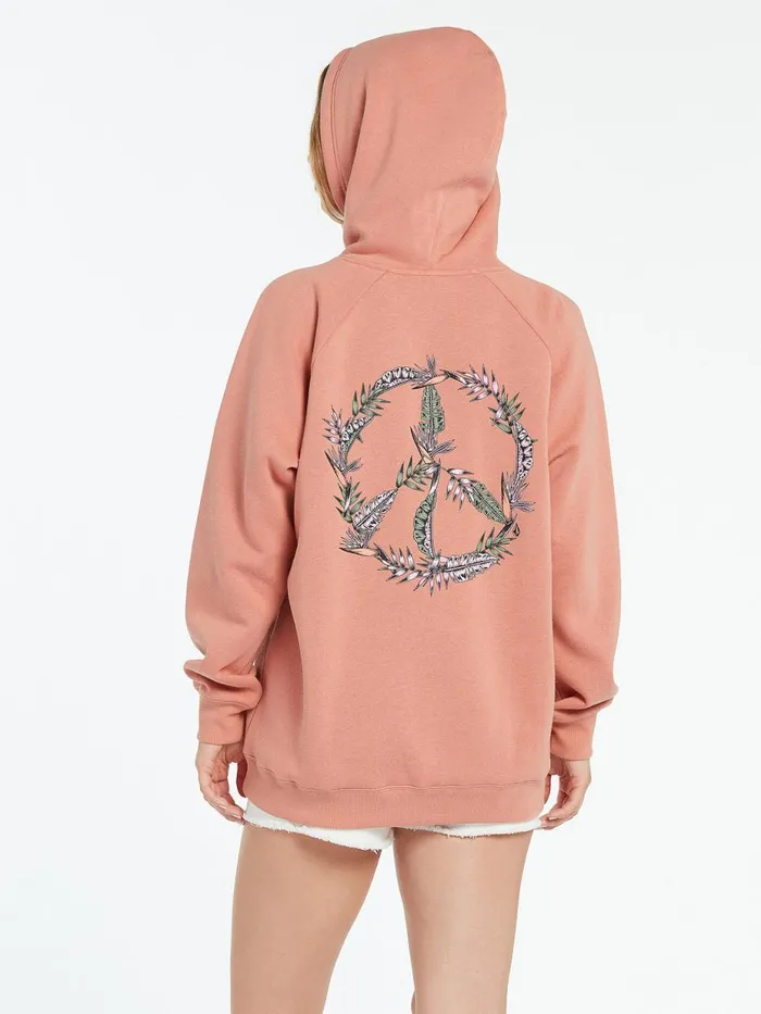 Womens Hoodies and Sweatshirts Volcom Truly Stoked Boyfriend Pullover 8211 Light Mauve