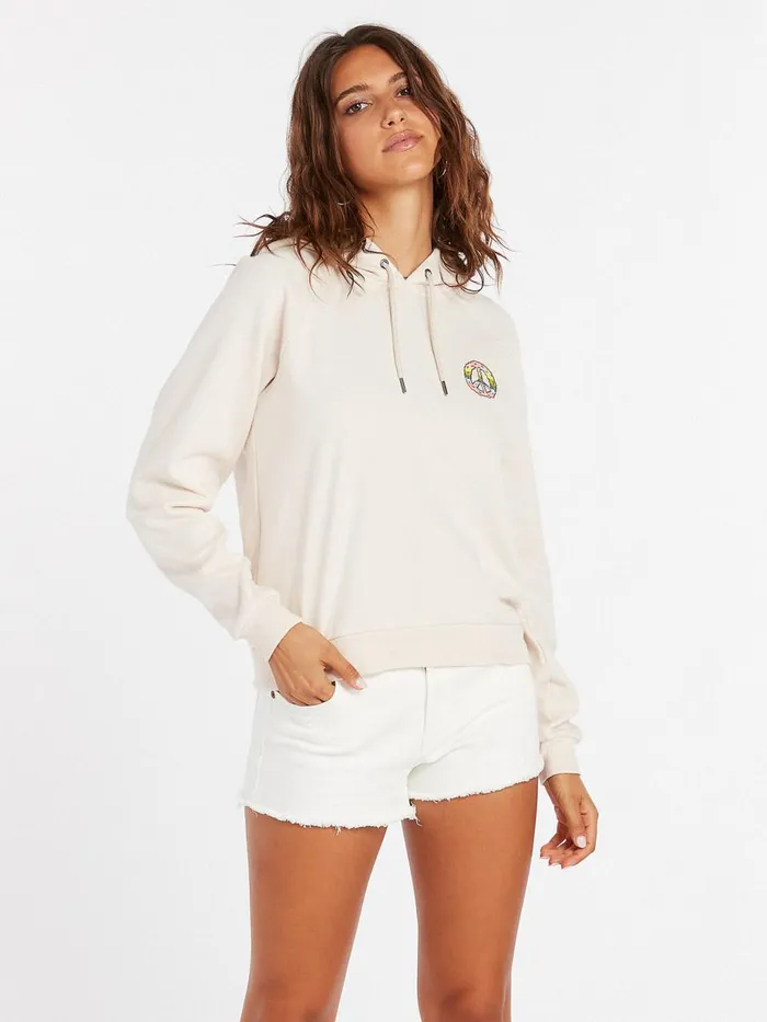 Womens Hoodies and Sweatshirts Volcom Truly Stokin Hoodie 8211 Sand Brown