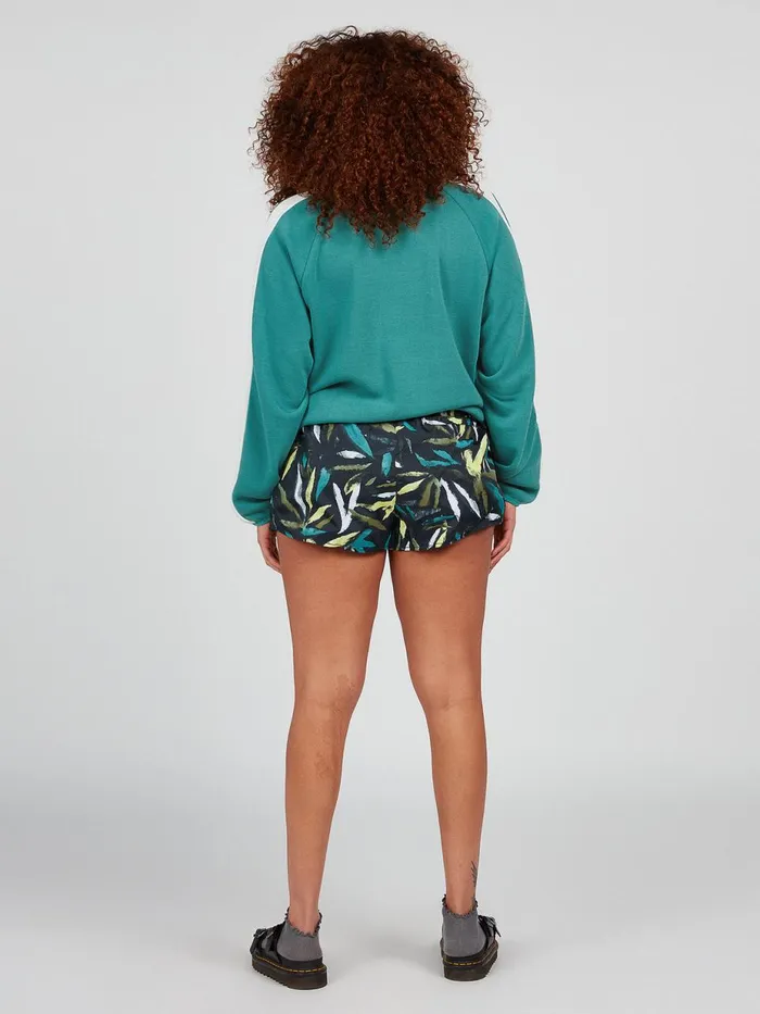 Womens Hoodies and Sweatshirts Volcom Way Stacked Mock Neck 8211 Jade
