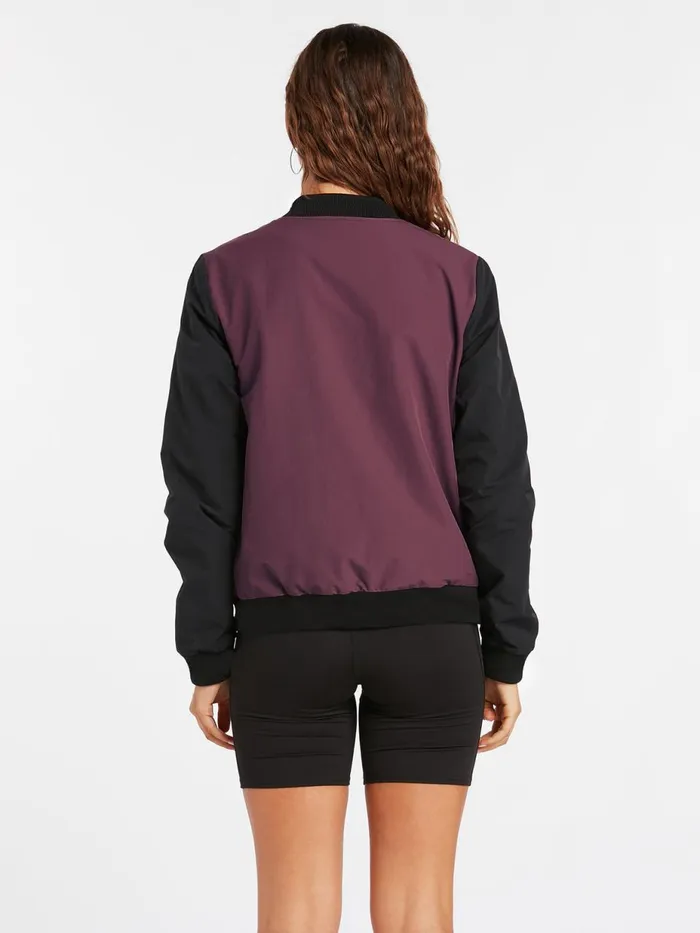 Womens Jackets Volcom Coco Ho Track Jacket 8211 Eggplant