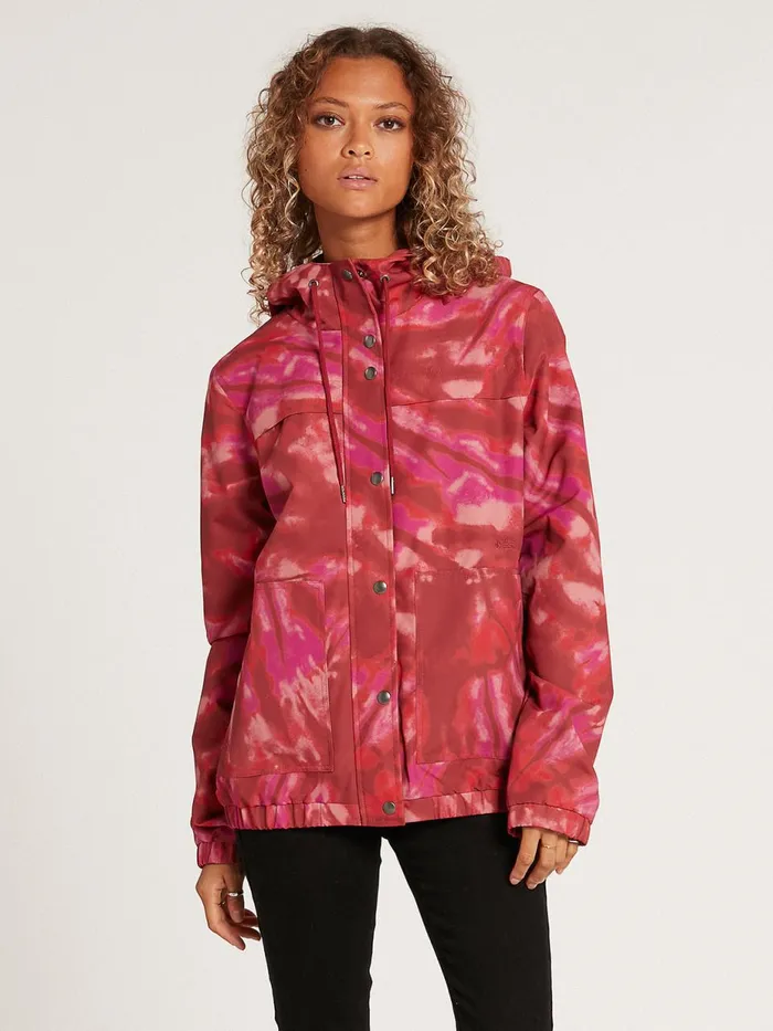 Womens Jackets Volcom Enemy Stone Windbreaker Jacket 8211 Auburn