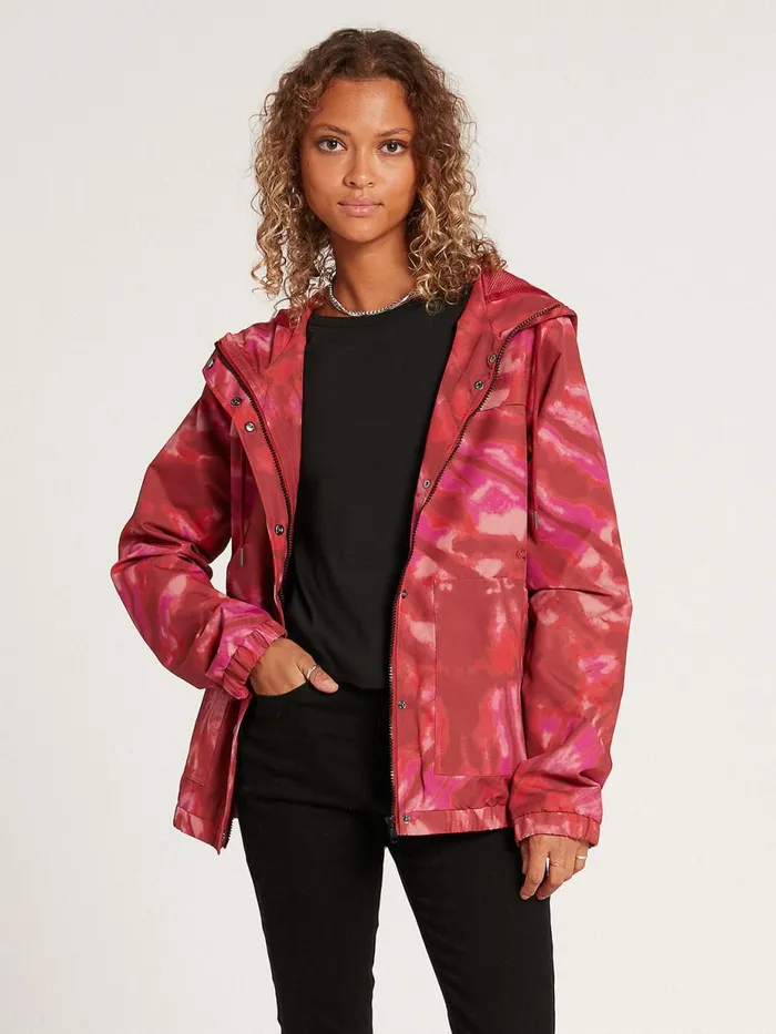 Womens Jackets Volcom Enemy Stone Windbreaker Jacket 8211 Auburn