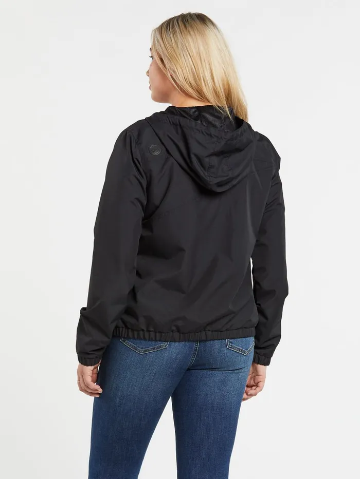 Womens Jackets Volcom Enemy Stone Windbreaker Jacket 8211 Black