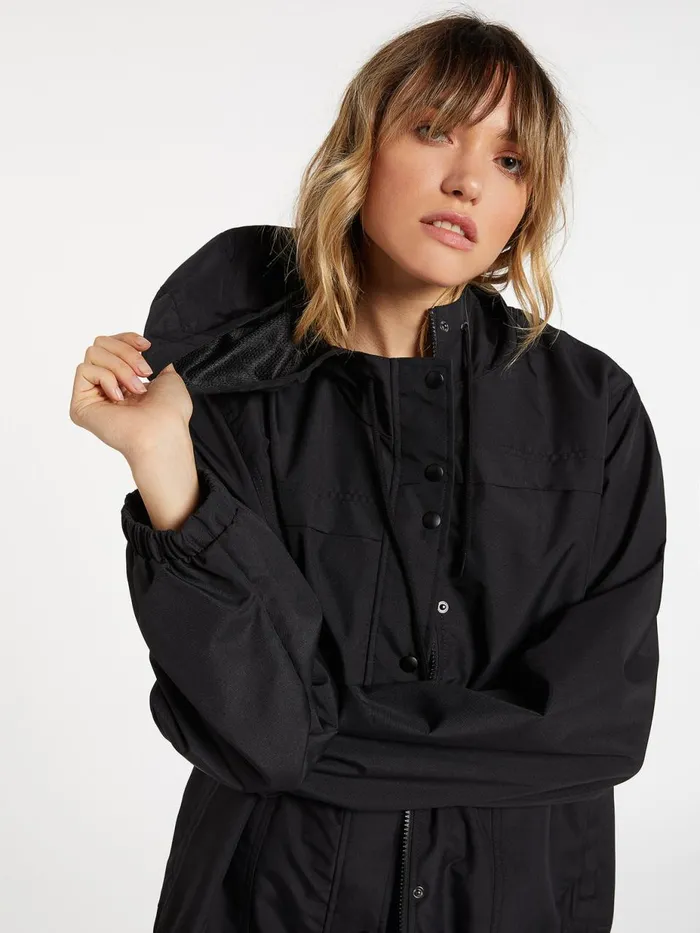Womens Jackets Volcom Enemy Stone Windbreaker Jacket 8211 Black