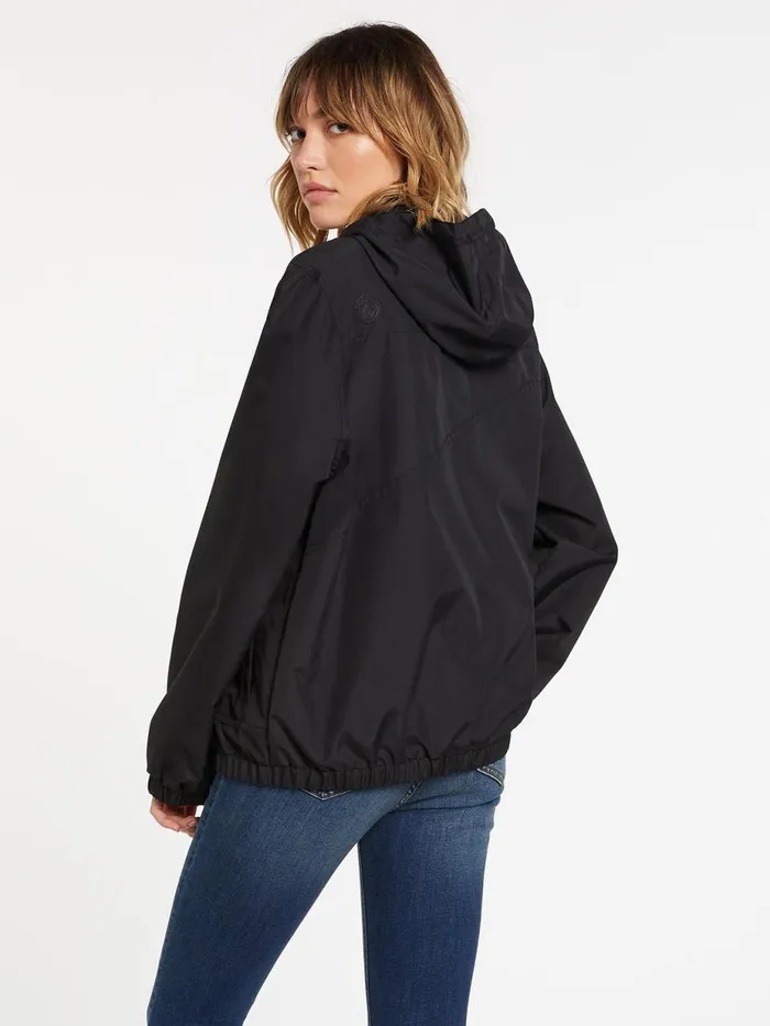Womens Jackets Volcom Enemy Stone Windbreaker Jacket 8211 Black