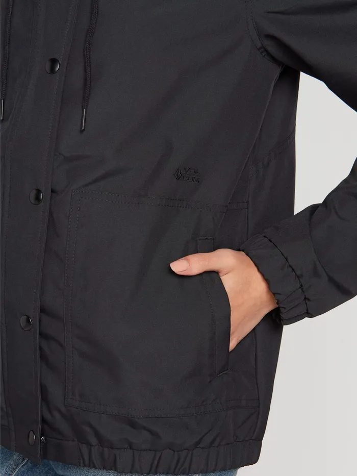 Womens Jackets Volcom Enemy Stone Windbreaker Jacket 8211 Black