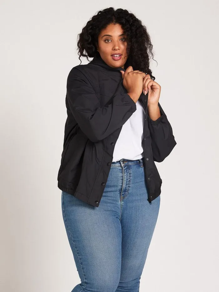 Womens Jackets Volcom Enemy Stone Windbreaker Plus Size 8211 Black
