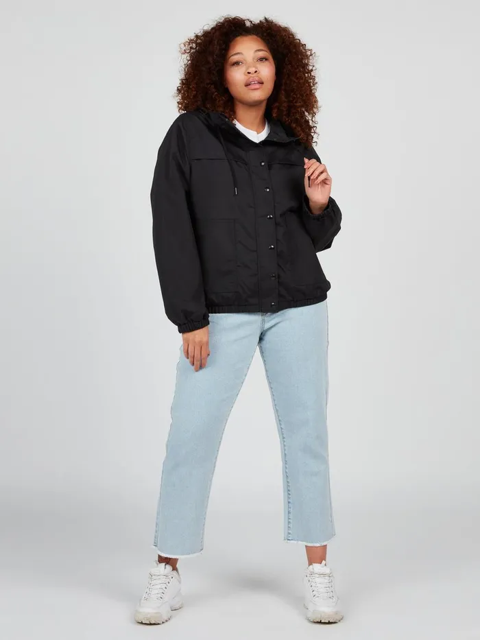 Womens Jackets Volcom Enemy Stone Windbreaker Plus Size 8211 Black