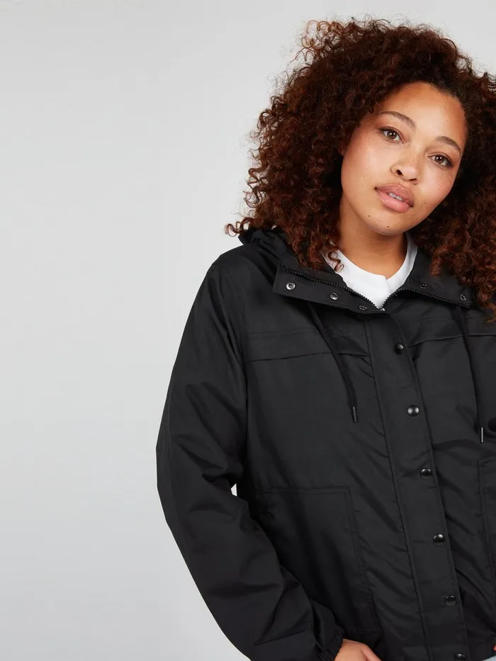Womens Jackets Volcom Enemy Stone Windbreaker Plus Size 8211 Black
