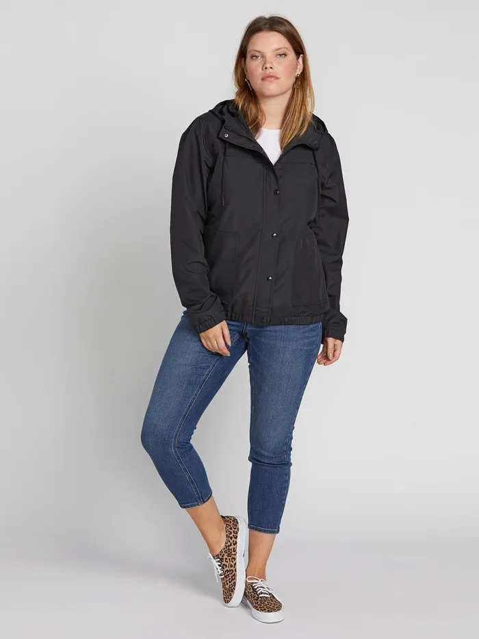 Womens Jackets Volcom Enemy Stone Windbreaker Plus Size 8211 Black