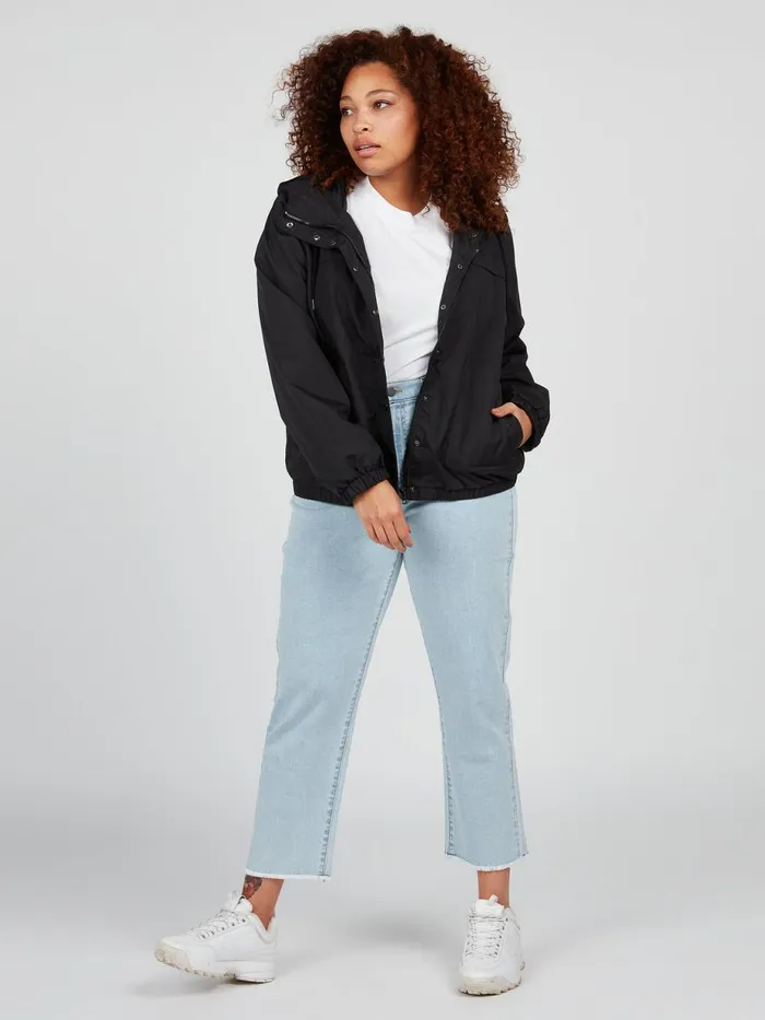 Womens Jackets Volcom Enemy Stone Windbreaker Plus Size 8211 Black