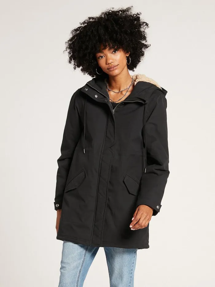 Womens Jackets Volcom Less Is More 5K Parka Jacket 8211 Black