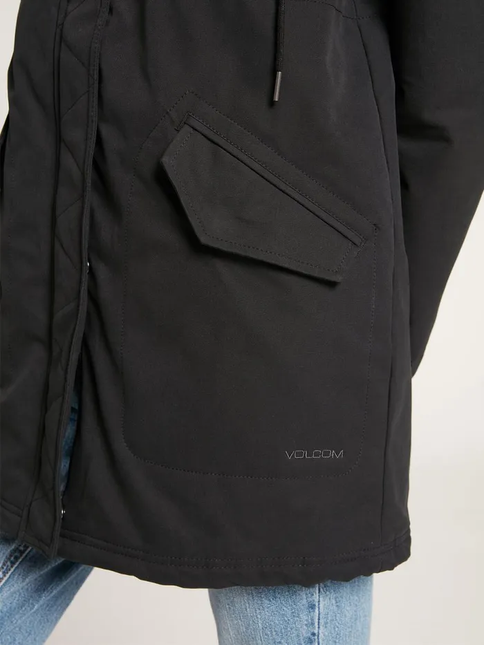 Womens Jackets Volcom Less Is More 5K Parka Jacket 8211 Black