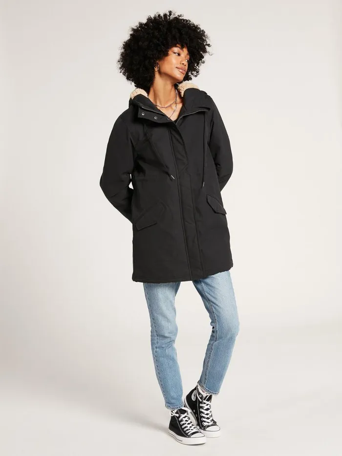 Womens Jackets Volcom Less Is More 5K Parka Jacket 8211 Black