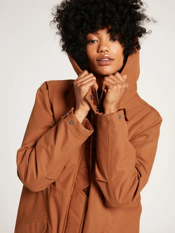 Womens Jackets Volcom Less Is More 5K Parka Jacket 8211 Mocha