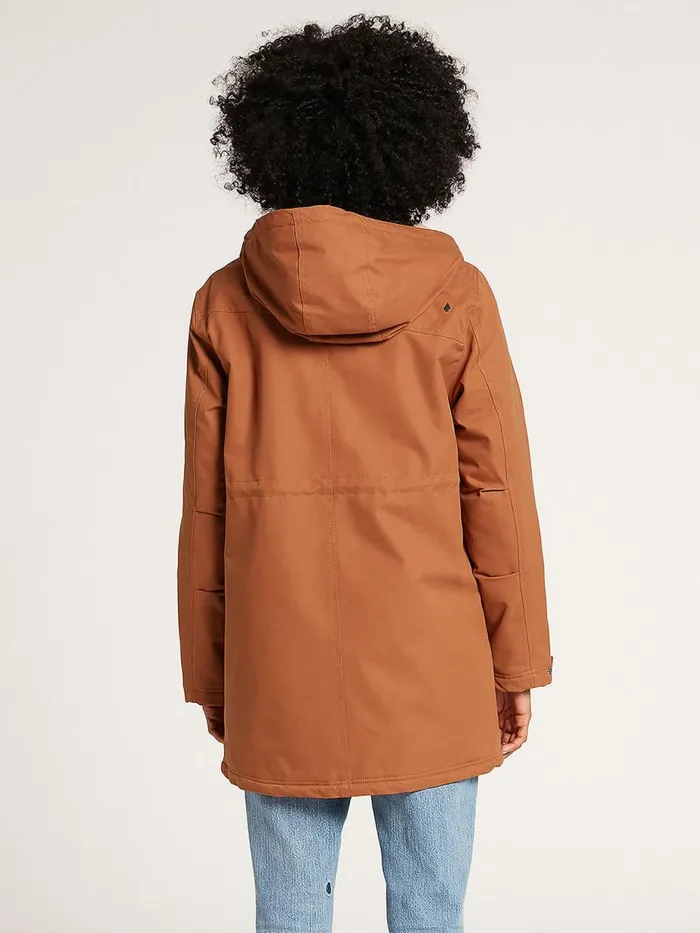 Womens Jackets Volcom Less Is More 5K Parka Jacket 8211 Mocha